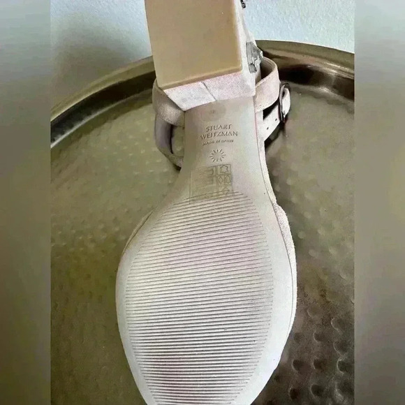 Stuart Weitzman Block Heel Suede Sandal - Picture 7 of 9